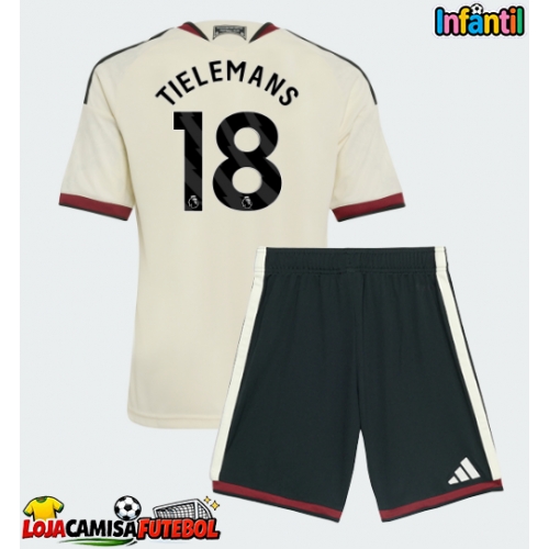 Camisa de Futebol Manchester United Youri Tielemans #18 Equipamento Alternativo Infantil 2026-27 Manga Curta (+ Calças curtas)